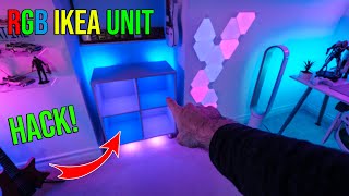 RGB IKEA UNIT UPGRADE! Gaming Room/Setup HACKS!