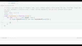 Single Number Problem Explained | Leetcode Algorithm Tutorial | Javascript