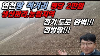 연천땅 적거리 평당2만원 전방땅 연천토지 전기,도로 완벽 연천부동산 운정부동산 파주땅 포천땅