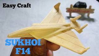 Pesawat jet Sukhoi F14 dari stick es krim - popsicle craft