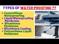 Types of Waterproofing Methods in India || WATERPROOFING AT CONSTRUCTION SITE