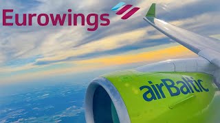 FULL FLIGHT - 4K⁶⁰ - airBaltic A220 - London Heathrow (LHR) to Dusseldorf (DUS) - EW9465