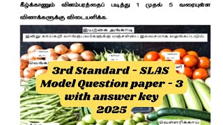 3rd SLAS model question paper 3 with answer key