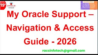 How to Access My Oracle Support – New Updates , Navigation & Access Step By step Guide - 2026