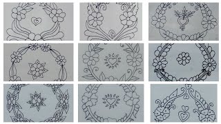 I drew some floral designs for the hand fan.একটি হাত পাখার নকশি ডিজাইন | গর্জিয়াছ ডিজাইন |হাত পাখা |