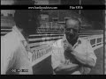 richie benaud and sir donald bradman. archive film 93516