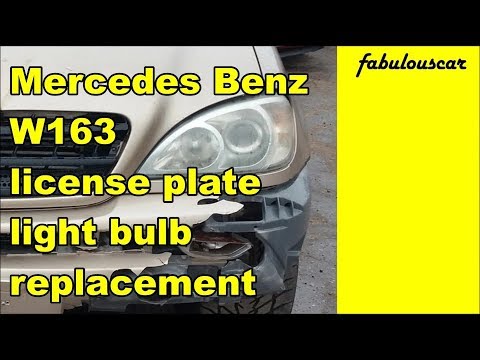 License Plate Light Bulb Replacement | Mercedes Benz W163 - YouTube