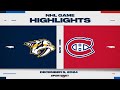 NHL Highlights | Predators vs. Canadiens - December 5, 2024