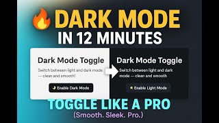 Build a Dark Mode Toggle with HTML, CSS & JS | Full Tutorial (12 Min) – Beginner Friendly