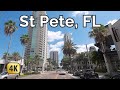 Driving Downtown St Petetersburg in 4K - St Pete, FL Driving Tour