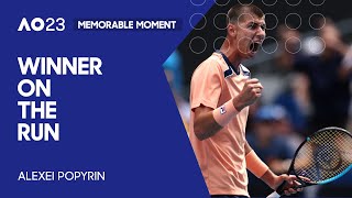 Alexei Popyrin Hits Passing Winner on the Run | Australian Open 2023