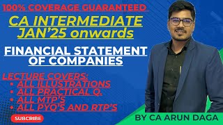 LECTURE-2 || FINANCIAL STATEMENT OF COMPANIES ||ADVANCED ACCOUNTING || CA INTER NEW SYLLABUS