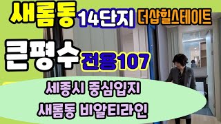 504.세종시  새롬동비알티라인 대형평수새뜸마을14단지 전용107 구조평면 입지 소개 영상입니다.