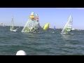 2014 NA's - 49er - Race 1 - second pack round the first leeward marks.