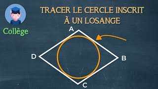 Draw the circle inscribed in a rhombus - College - Little Scientists