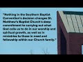 St. Matthews Baptist Church expelled by Southern Baptist Convention for LGBTQ inclusion