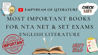 THE MOST IMPORTANT BOOKS FOR NTA UGC NET & SET ENGLISH LITERATURE #englishliterature #eolenglishlit