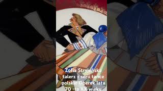 Talerz dekoracyjny porcelana Karolina Tańce polskie oberek #porcelanakarolina #Stryjeńska