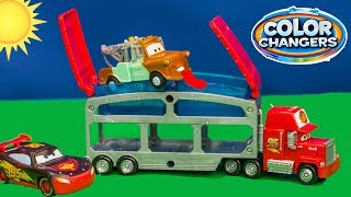Cars 3 Color Changer with Big Rig Mack and Color Changers Lightning McQueen