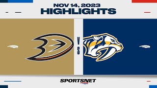 NHL Highlights | Ducks vs. Predators - November 14, 2023