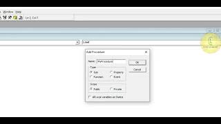 Visualbasic6.0| adding procedure using menu bar | CodeLearning