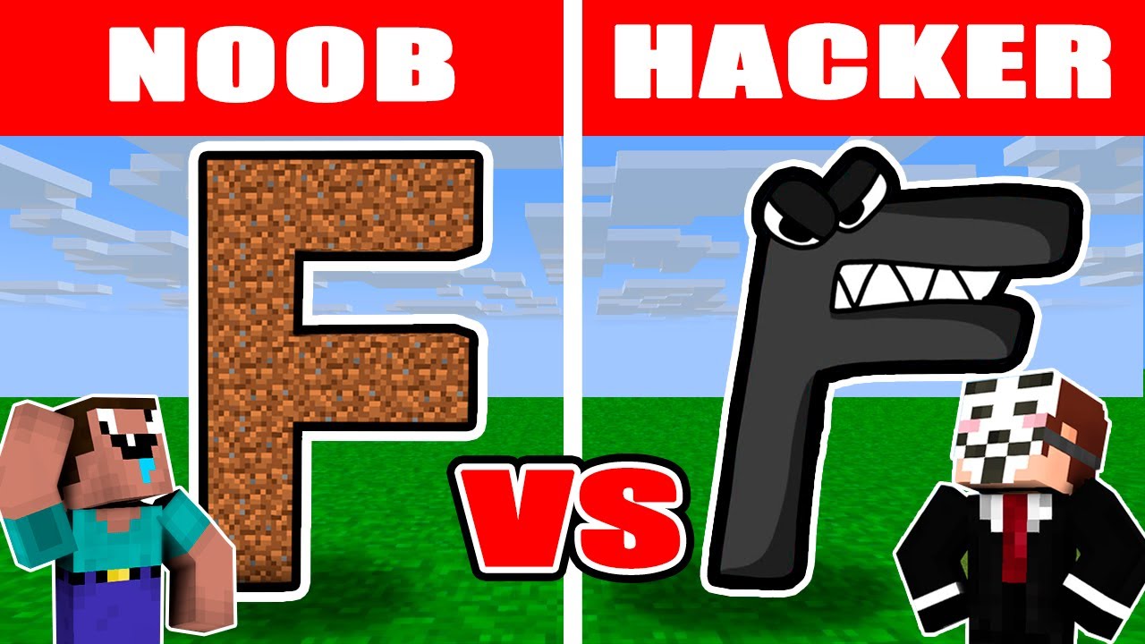 NOOB Vs HACKER: I Cheated In A Alphabet Lore Build Challenge (Letter F ...