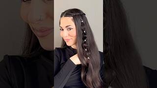 Cute easy hairstyles for medium, long hair 🖤✨ #hairstyle #hairtok #hairtutorial #hair #explorepage