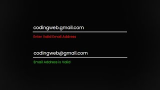 Email Validation Using HTML CSS & Javascript