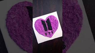 easy BTS purple 3D painting💜#bts#btspurple#btslover#tissuepapercraft#tissuepapercraft#btsarmy#shorts