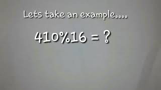 How to find Remainder/Mod with or without Calculator