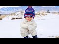 Baby's First Time Playing in Snow!!! SO CUTE!!!