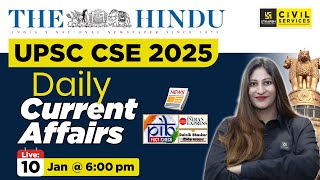 10 January Current Affairs 2025 | Daily Current Affairs | UPSC CSE Current Affairs | By Pooja Ma'am