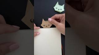Sticky note Origami Cat bookmark #origami #origamicat #origamibookmark #shortswithcamilla #cutecat