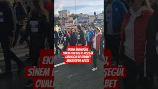 Ekrem İmamoğlu, Sinem Dedetaş ve Ayşegül Ovalıoğlu ile beraber Maraton'da koştu