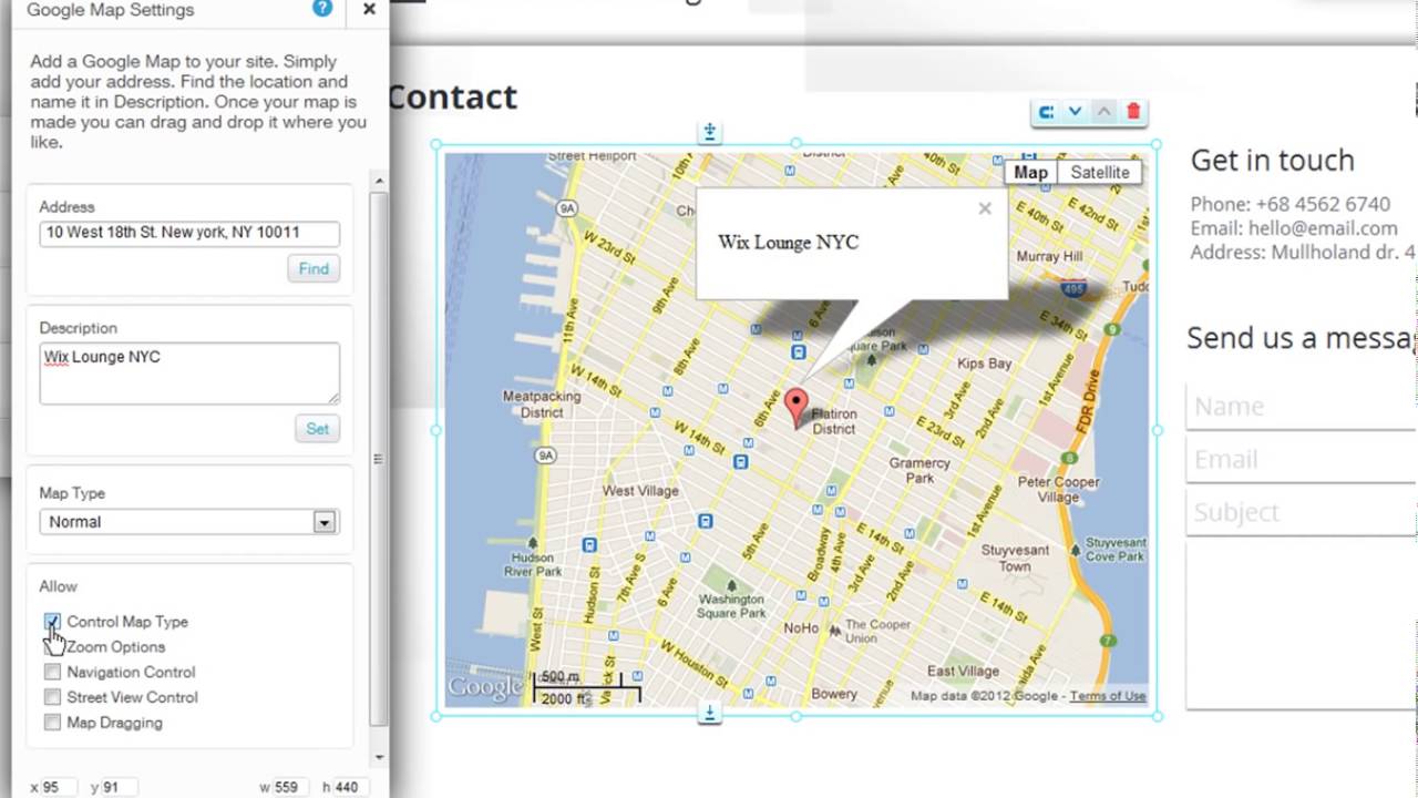 HTML Website Builder Adding A Google Map To Your Wix Com Website - YouTube