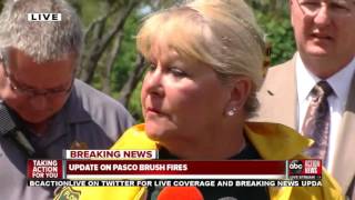 Pasco County officials provide update on brush fires and burn ban