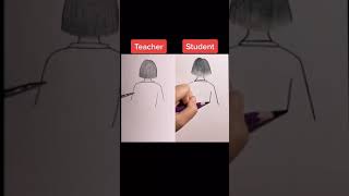 Teacher vs Student drawing challenge #drawing #art #6
