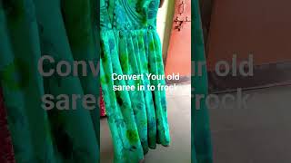 convert old saree in to frock #youtubeshorts #stiching @affu_trendystich