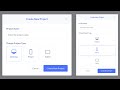 Responsive Create New Project Custom Popup Modal | Modal Popup Design In HTML CSS and Javascript