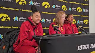 JuJu Watkins and USC womens basketball talk loss to Iowa