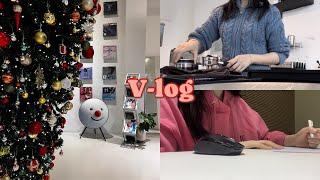 [Vlog] 30대 일주일 남긴 직장인 현실 브이로그🎅🏻_크리스마스_수제디저트_찐친생일_즐거운직장