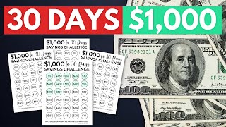 How to SAVE $1,000 In 30 Days ($1,000 SAVINGS CHALLENGE)