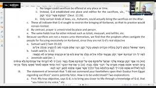 194. Moreh Nevukhim 3:32 (part 2) - Real Service (Prayer) vs. Ulterior Service (Korbanot)