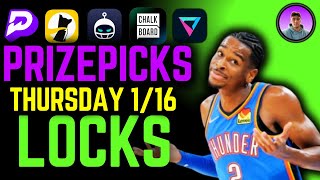 PRIZEPICKS NBA THURSDAY 1/16/25 - 3 FREE PICKS!!! (ON FIRE 🔥) - BEST PLAYER PROPS - TODAY #nbapicks