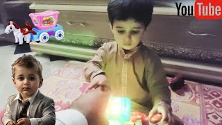 M. Zoraiz Playing with Horse Carriage Light Toy | Muhammad Talha Shafiq Vlogs
