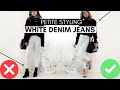 WHITE DENIM DO'S & DON'TS FOR *PETITES* | HOW TO STYLE WHITE JEANS FOR PETITES