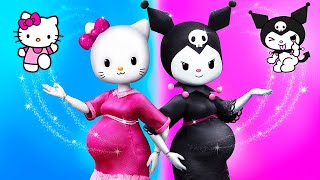 Hello Kitty and Kuromi Become Moms / 31 LOL OMG DIYs