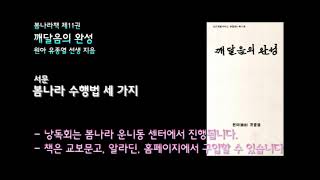 [봄나라] 봄나라 수행법 세 가지 - 11권 깨달음의 완성 낭독듣기 서문