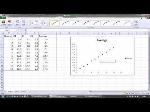 Plotting a scatter graph in excel Plotting a scatter graph in excel