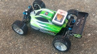 WLTOYS A959B 1/18th Scale Buggy Speed Test, First Run, \u0026 Backflips